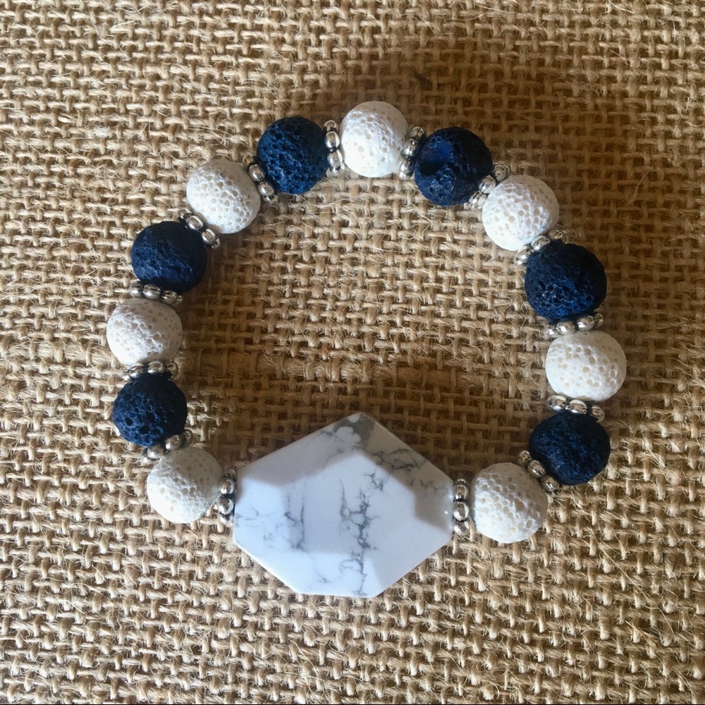 Custom Lava Stone Stretch Bracelet